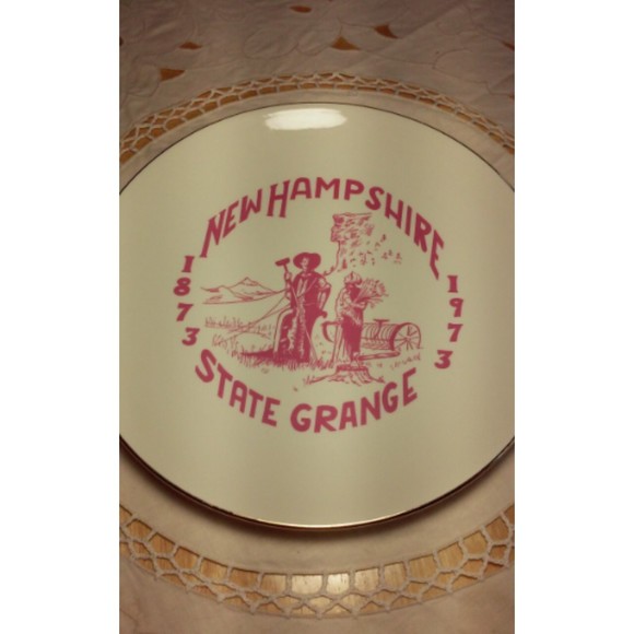 1973 New Hampshire State Grange Centennial 10" Collector Plate - Picture 2 of 6